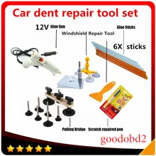 Car PDR Tools Paintless Dent Repair set 12V Glue Gun Dent Remove Bridge fix it pro Repaire Pen +Windscreen Windshield Repair Kit