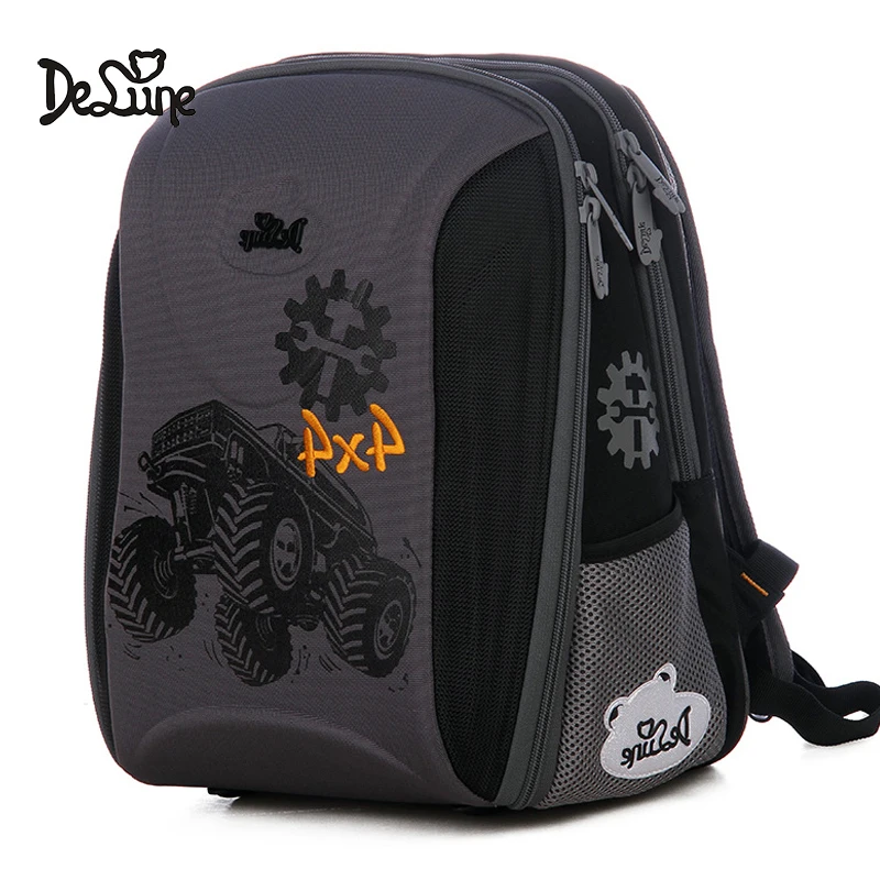 Delune New Car Pattern School Bags For Boys Girls Large Cartoon Backpack Children Orthopedic Backpacks Mochila Infantil Age 5-8 Delune New Car Pattern School Bags For Boys Girls Large Cartoon Backpack Children Orthopedic Backpacks Mochila Infantil Age 5-8