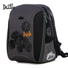Delune New Car Pattern School Bags For Boys Girls Large Cartoon Backpack Children Orthopedic Backpacks Mochila Infantil Age 5-8