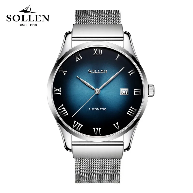 font b Watches b font Men Luxury Brand SOLLEN Automatic mechanical font b watch b