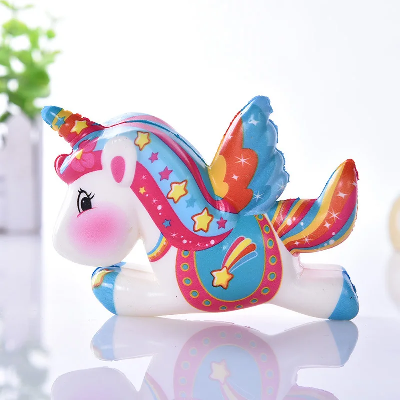 squishy slow rising cute color Sweet Scented unicorn squishy jumbo toys squeeze kawaii squishies lanyard for keys squishy cake - Цвет: Розовый