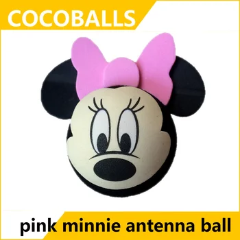 

cocoballs pink bow automobile antenna balls car aerial toppers 10pcs/lot
