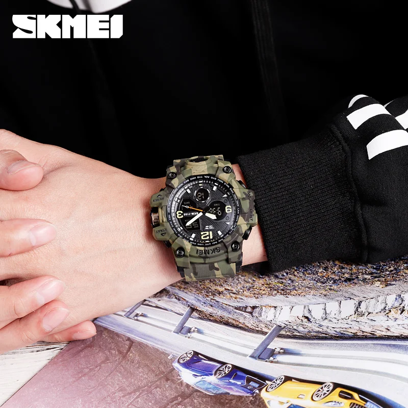 SKMEI Top Brand Luxury Sport Watch Men Fashion Outdoor LED Digital Man Wristwatches Waterproof Mili