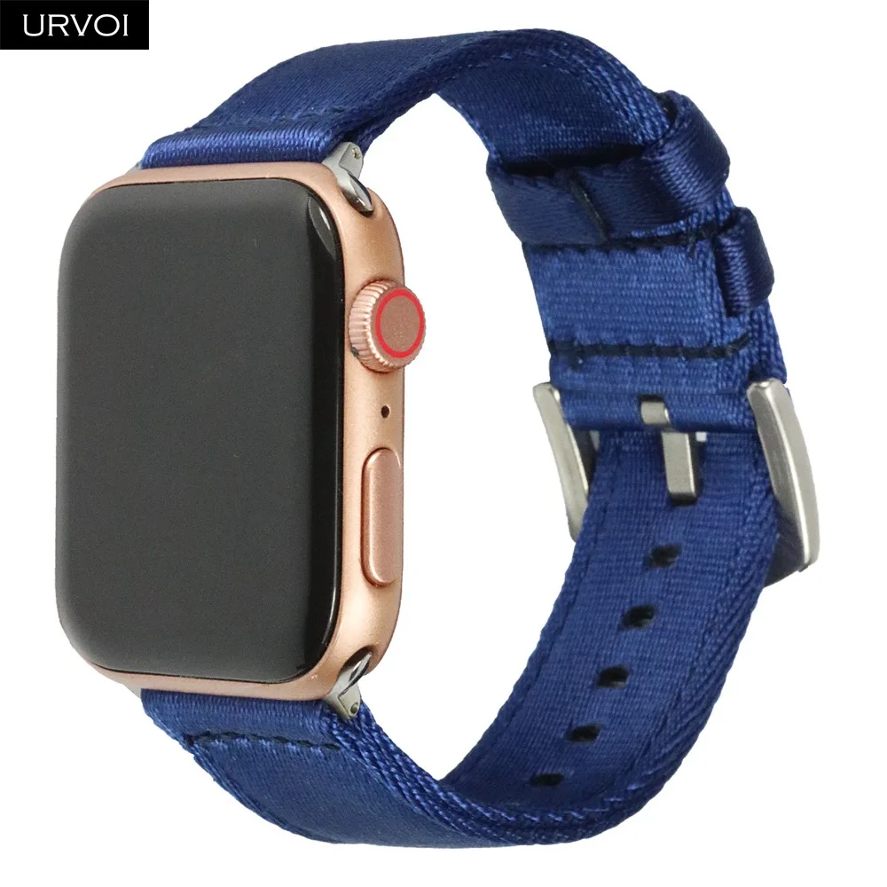 URVOI нейлоновый ремешок для Apple Watch 5 4 3 2 1 полоса мягкая точность тканый для iwatch NATO дизайн с адаптерами Прочный Удобный