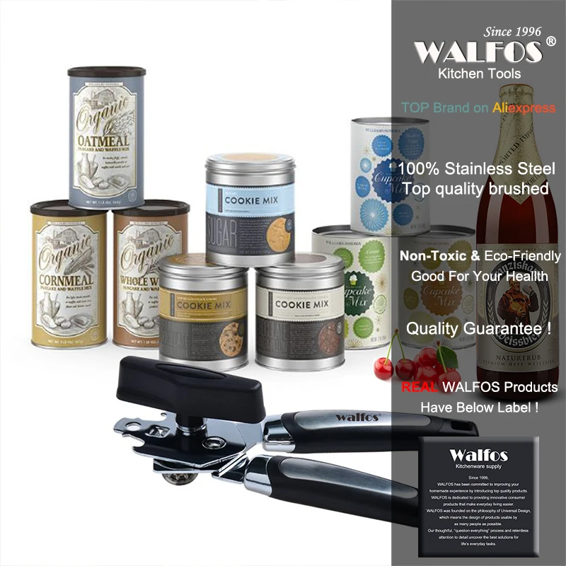 WALFOS high quality stainless steel Cans Opener Professional Ergonomic Manual Can Opener Side Cut Manual Can Opener - Image 5