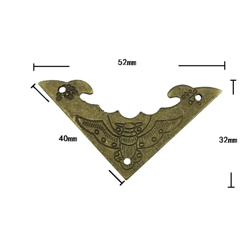 

Brass Triangle Bat Coner Cabochon,Ancient Bronze Tone Corner,Flatback Metal Embellishments Scrapbooking,Decor For Wooden Box,4cm