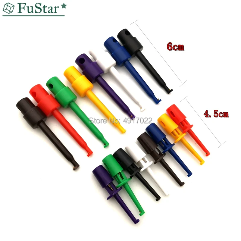 

16P Single Test Hook Clip Test Probe for Electronic Testing IC Grabber Large Size Round Crocodile Clip Hook Test Clip Round hook