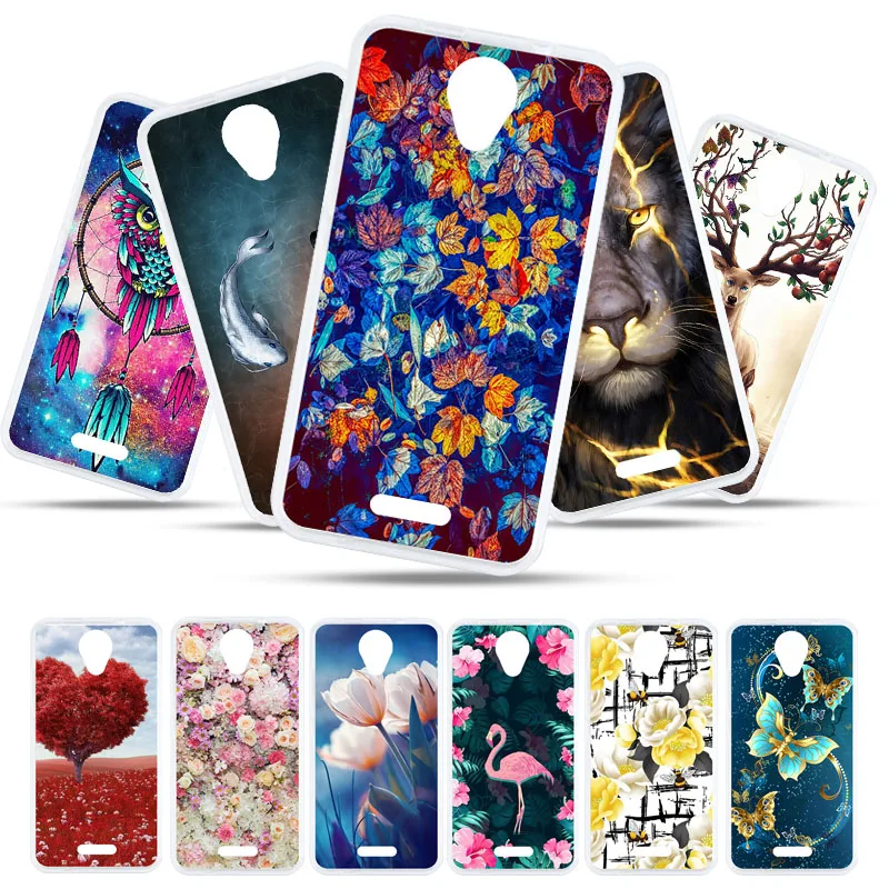 

Bolomboy Painted Case For BQ 5057 Strike 2 Case Silicone Soft TPU Cases For BQ BQS 5057 Cover Wildflowers Cute Animal Bags