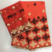 Новое поступление, кружевной комплект из 3 предметов, хлопковая Красивая вышивка, нигерийские кружева вуаль, швейцарская женская одежда 30