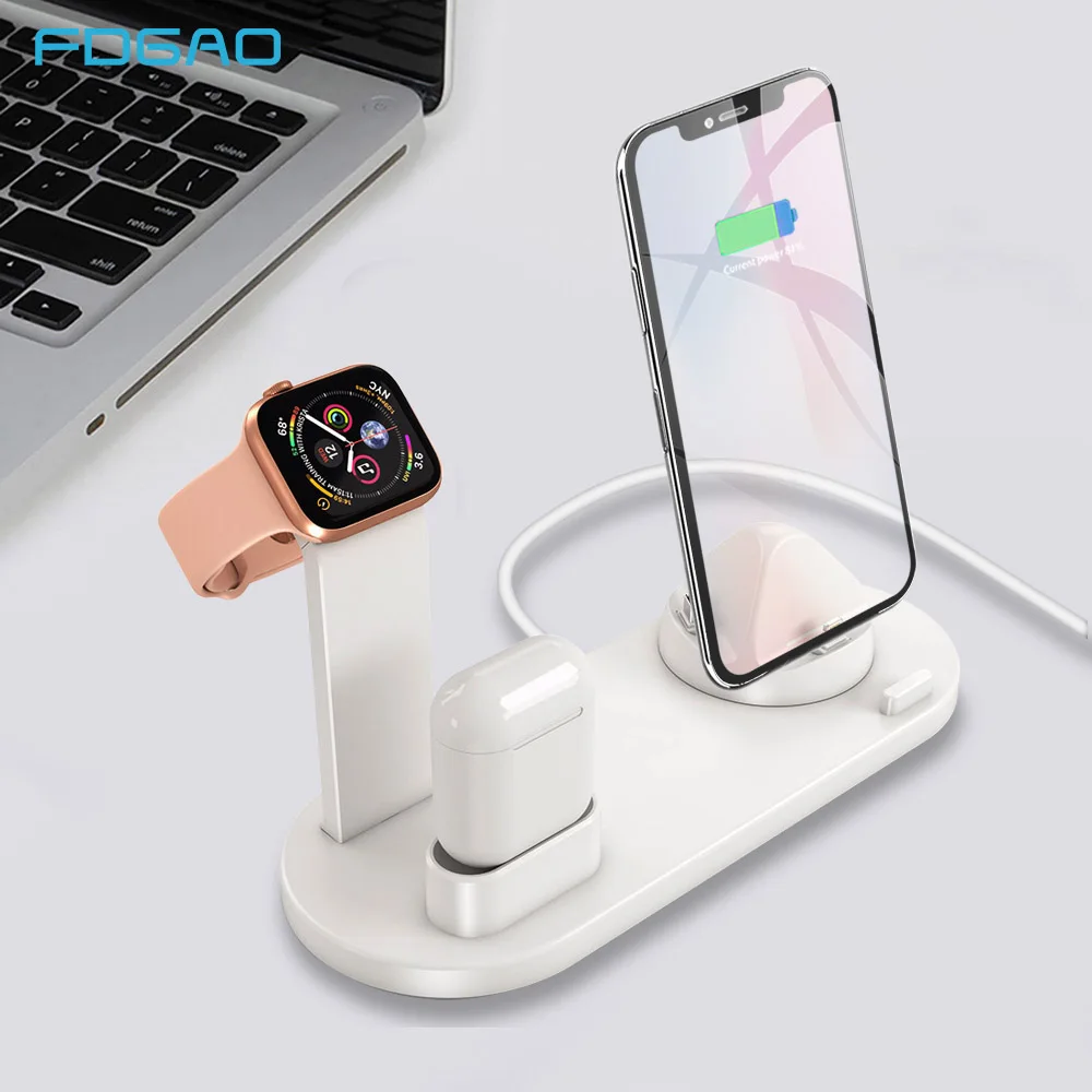 

FDGAO Charging Dock Station Bracket Stand Holder For iPhone X XR XS MAX 8 7 6S Plus 5S For Apple Watch Series Airpods Charger