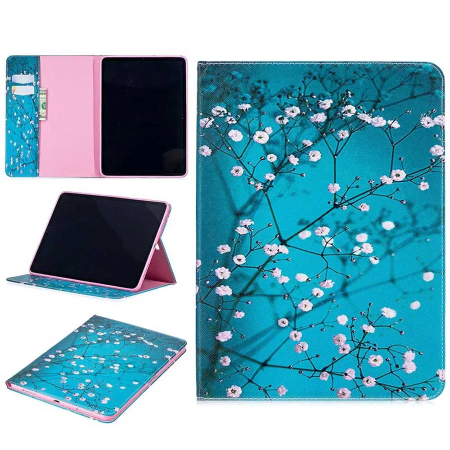 Case For iPad Pro 11 2018 Printed PU Leather Smart Cover Auto Sleep Wake Wallet Card Slot Flip Stand Case for iPad Pro 11 inch (68)