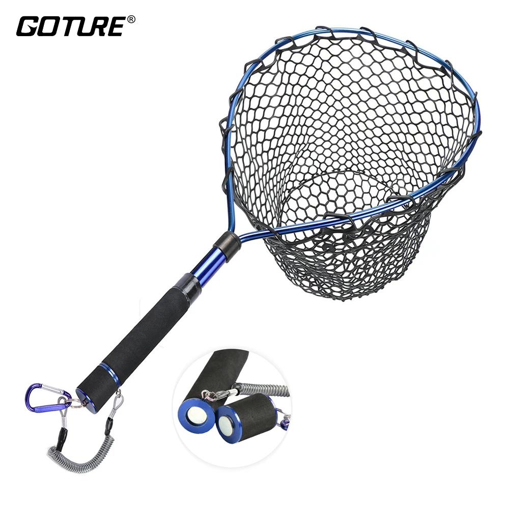 Goture Fishing Net Landing Net with Clip Lanyard Aluminum