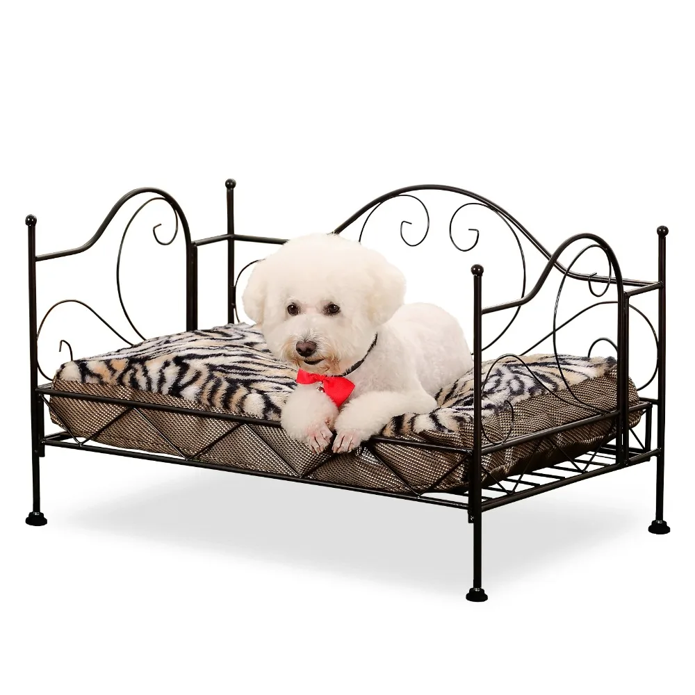 Binnenlandse Levering Luxe Huisr Bed Metalen Frame Voor Binnenlandse Levering Luxe Huisr Bed Metalen Frame Voor Honden Huisren House Puppy Kat Kussen Matten Meubels Tijger Zebra In