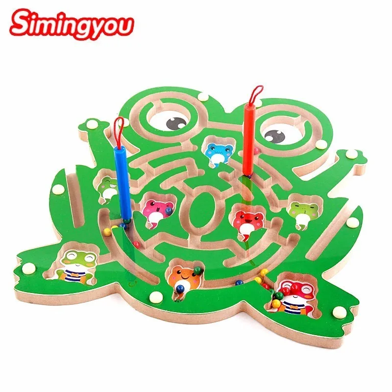 

Simingyou Kids Wooden Puzzle Magnetic Maze Intellectual Jigsaw Board Development IQ Brain Teaser Maze Toy C20 Drop Shipping