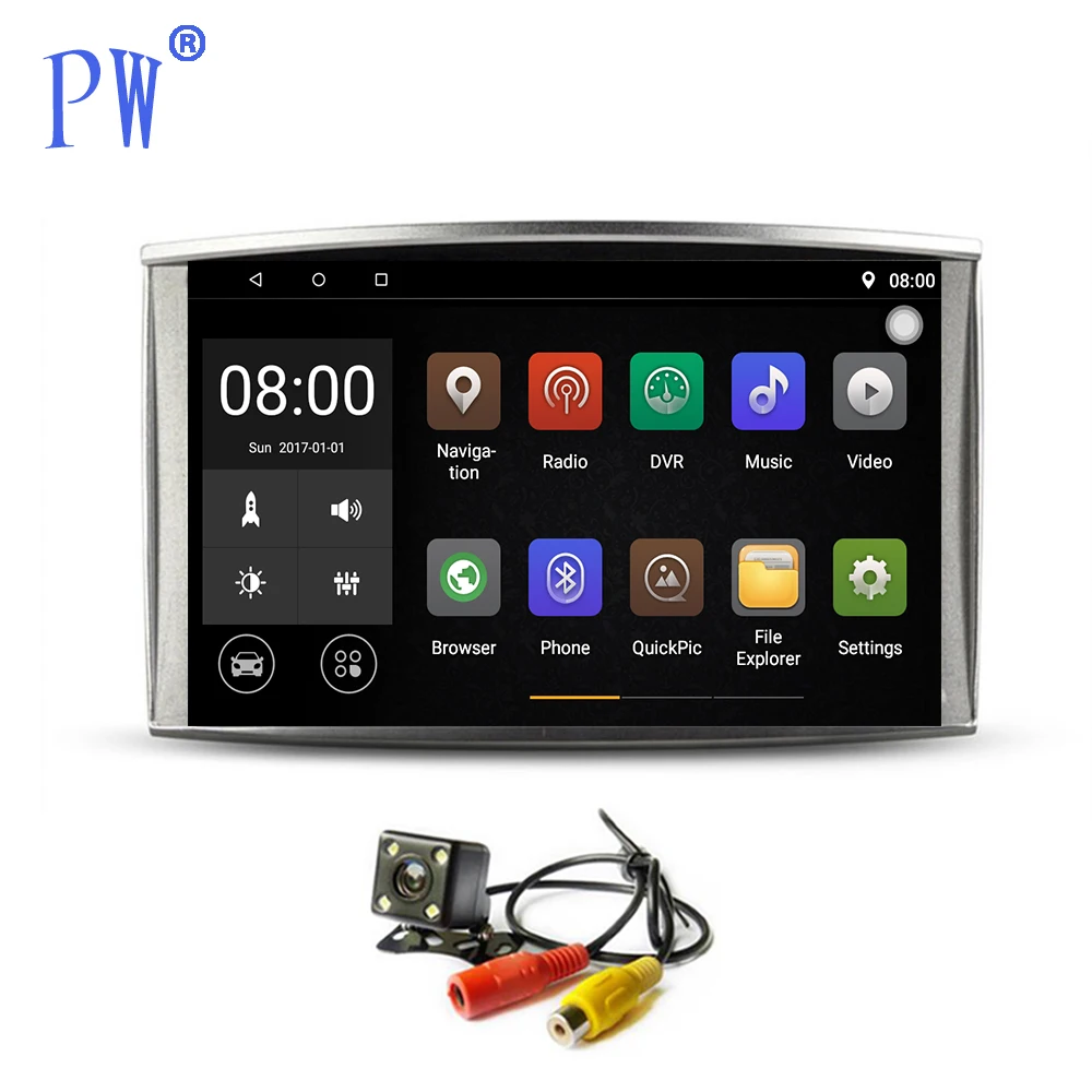 

Android 7.1/8.0 Car Radio GPS Navi for Toyota Land Cruiser 100 LC100 Lexus IX470 1998-2009 Head Unit BT Wifi Vehicle Navigation