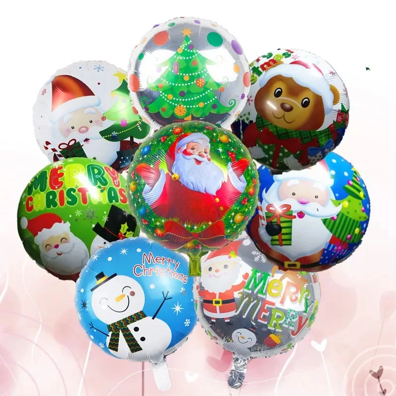 45*45 см рождественские воздушные шары Санта Клаус фольга шары Подарочная коробка Globos Рождество Белл шары рождественские украшения