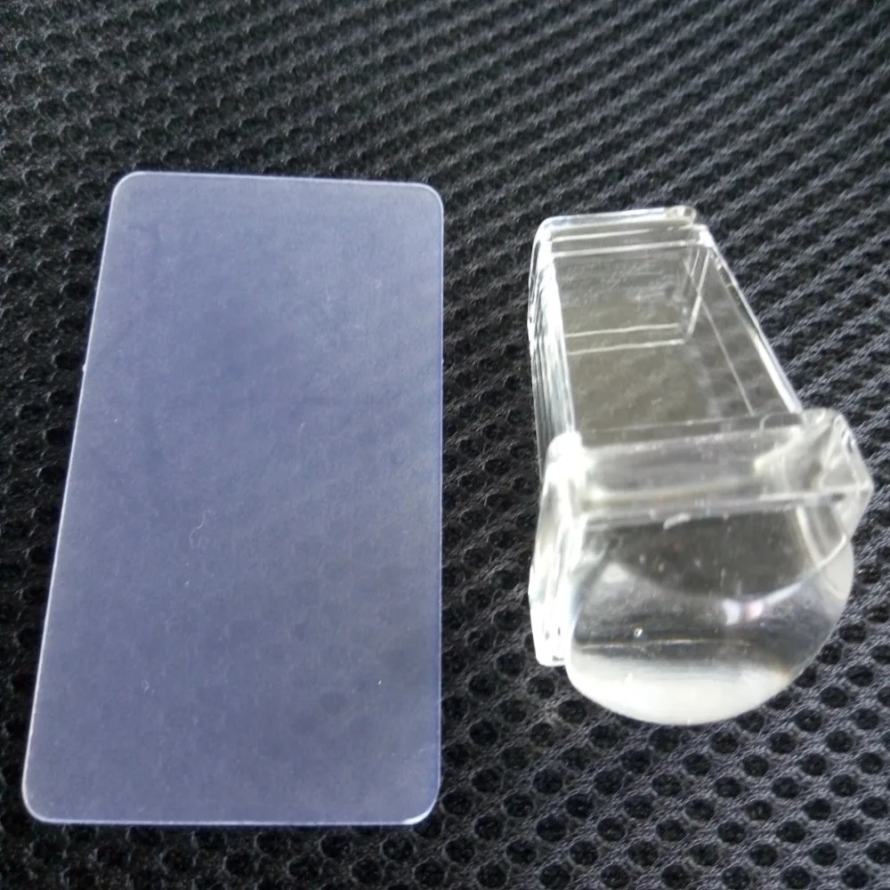 Чистый прозрачный набор для штамповки ногтей желе штамп скребок для ногтей лак штамп пластик DIY Шаблон Маникюр Инструменты для ногтей трафарет