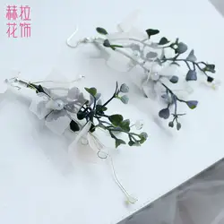 Корейский женский моделирование ветви серьги для невесты уха клип свадебные фото заслуживаете играть роль подружки невесты