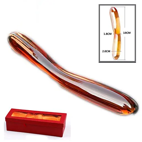 Faraway Moon Double Header Pyrex Crystal Glass Dildo Fake Penis Adult Sex Toys Massage G-Spot Orgasm for Female Male Couples | Красота и