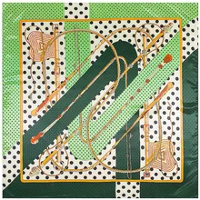 Pontos verdes Juntando Impressão Lenço Quadrado Lenços de Seda Sentimento 90 cm Jogo Acessório Vestuário Adicionar a Roupa Da mulher Da Menina Presente 90FJ14