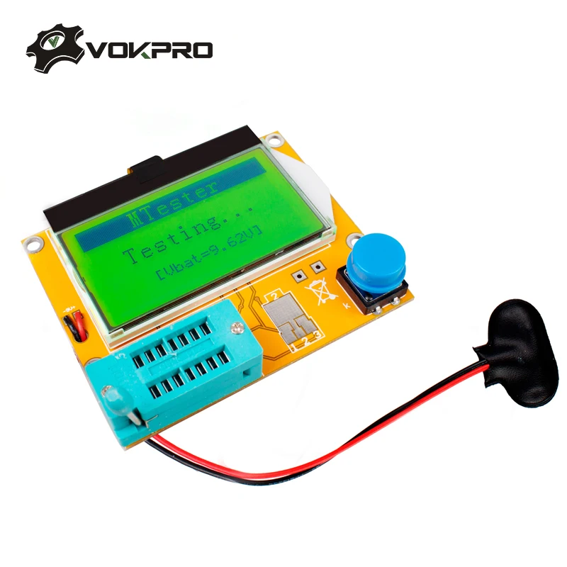 ESR Meter Transistor Tester Digital LCR Mega328 V2.68 ESR-T4 Diode Triode Capacitance MOS/PNP/NPN LCR 12864 LCD Screen Tester