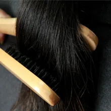 1 шт./упак. Высокое качество щетка для волос из шерсти кабана для укладки анти-статические гребени V Тип прямые волосы, DIY салонные парикмахерские ножницы инструмент для укладки волос