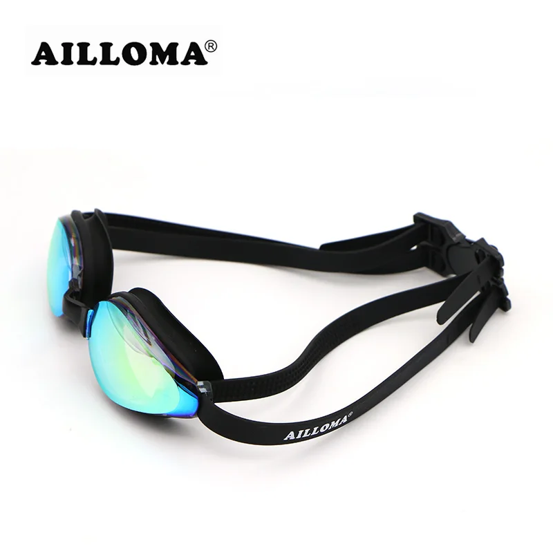 

AILLOMA Swimming Goggles Silicone Sport Eyewear Waterproof UV400 Lens Profession Adjustable Wide Vision Swim Equipment Mask