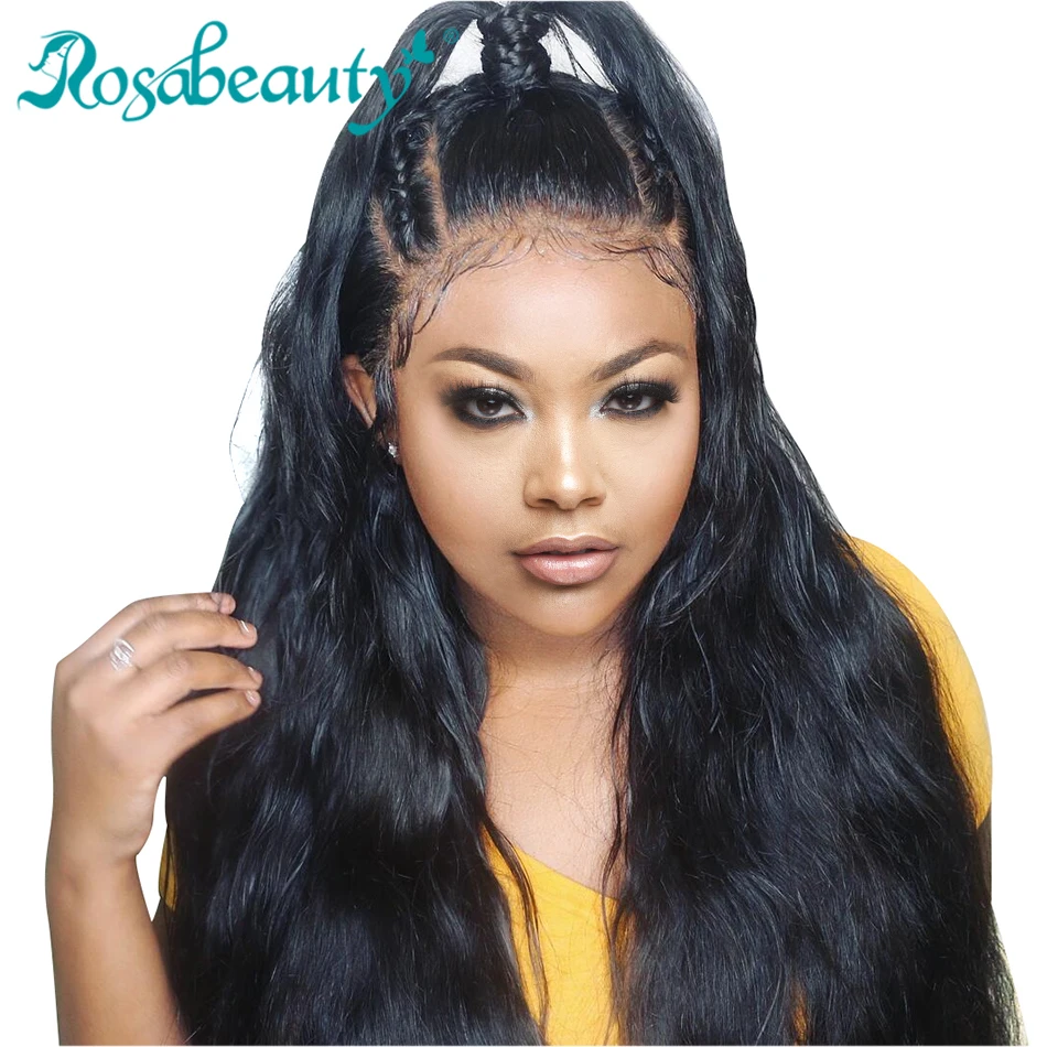 Rosabeauty прямые 360 кружевных фронтальных париков с детскими волосами 250 плотность Remy