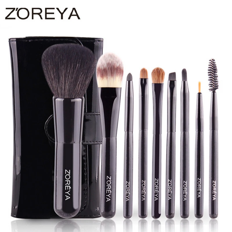 

ZOREYA Brand 9pcs Red Black Makeup Brushes Eyeshadow Eyebrow Powder Lip Brush Makeup Brush Set Tools Pincel Maquiagem
