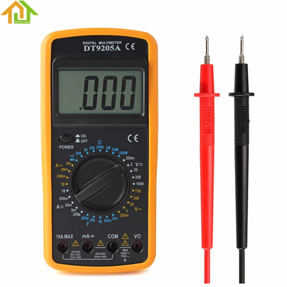

Digital Multimeter Voltmeter Ohmmeter Ammeter Capacitance Tester DT9205A