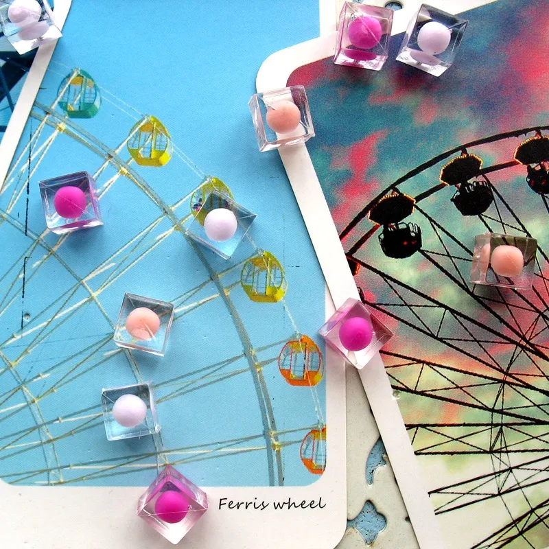 Transparent Color Thumbtack Plastic Push Pin for Photo Wall Soft Board Wood Cork Board map pins fashion creative-gift TUTU H0242 push pins