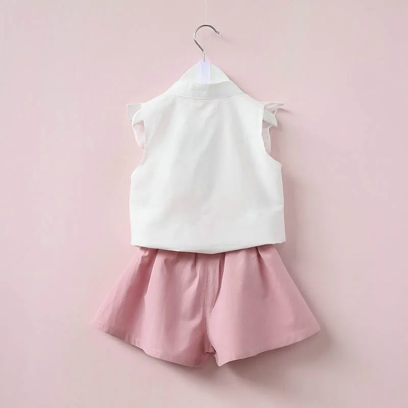 Hurave 2017 summer Korean baby girls clothing set children heart shirt+bow shorts suit 2pcs kids floral bow clothes set suit HTB1BaqzQFXXXXXWXFXXq6xXFXXXu - Hurave 2017 summer Korean baby girls clothing set children heart shirt+bow shorts suit 2pcs kids floral bow clothes set suit