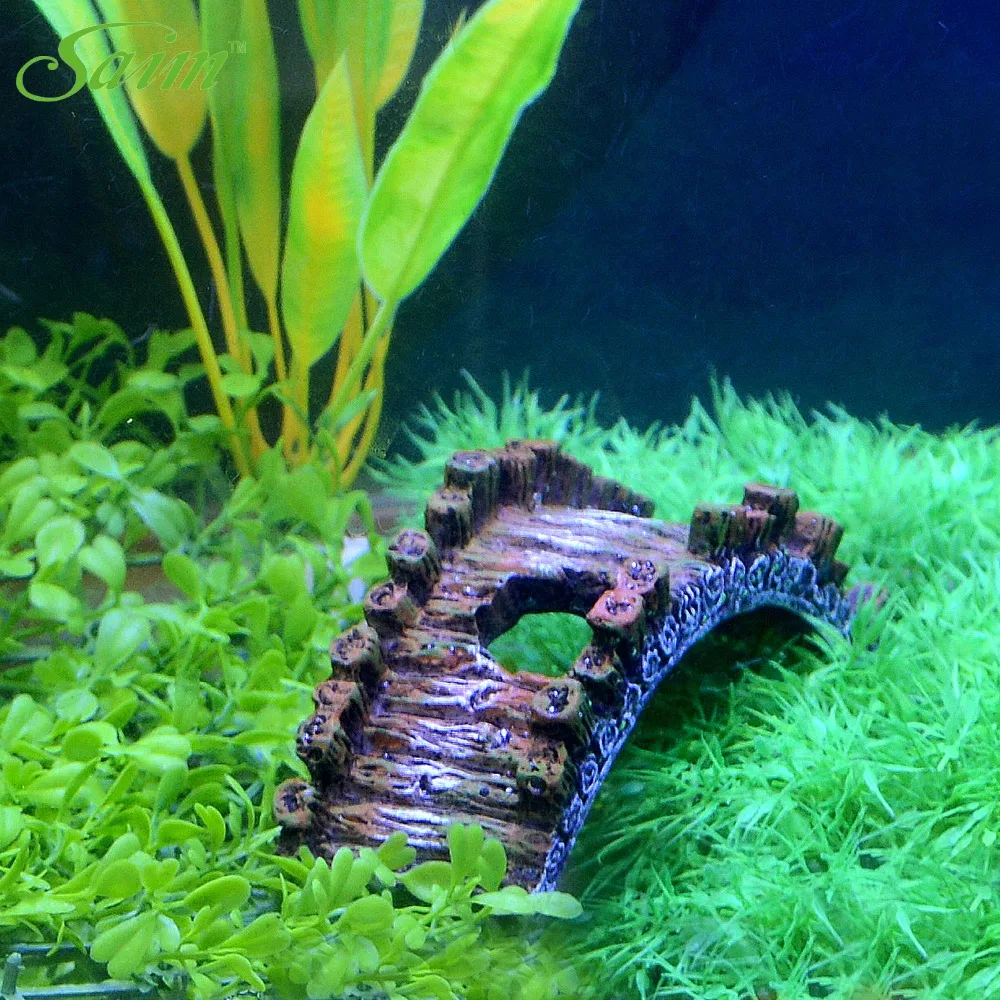 High Imitation Aquarium Resin Arch Bridge Decoration Acuarios Fish Tank