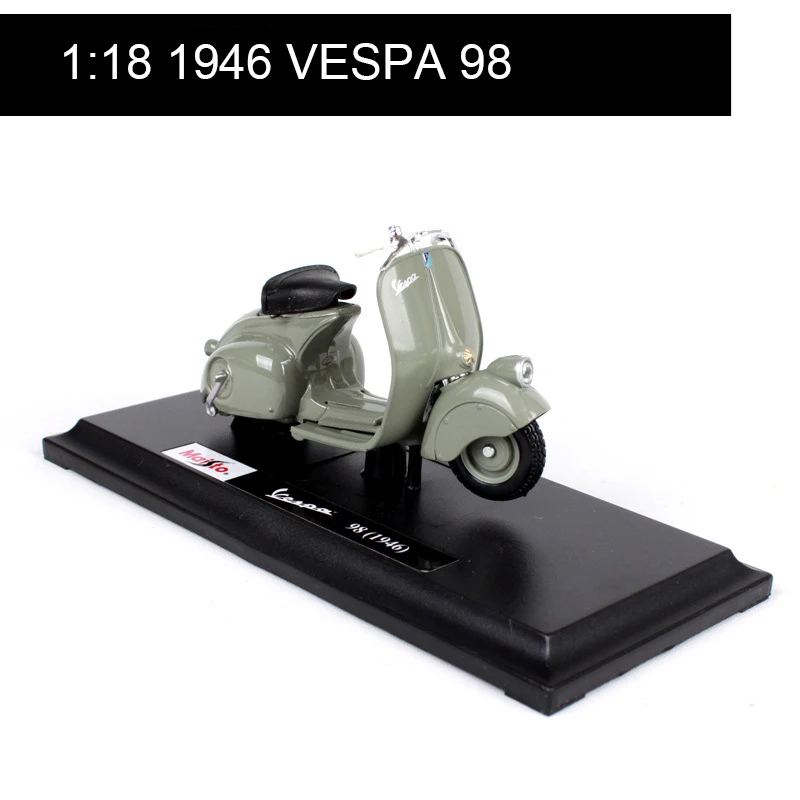 

Maisto 1:18 Motorcycle Models VESPA Piaggio 1946 98 model bike Base Diecast Moto Children Toy For Gift Collection