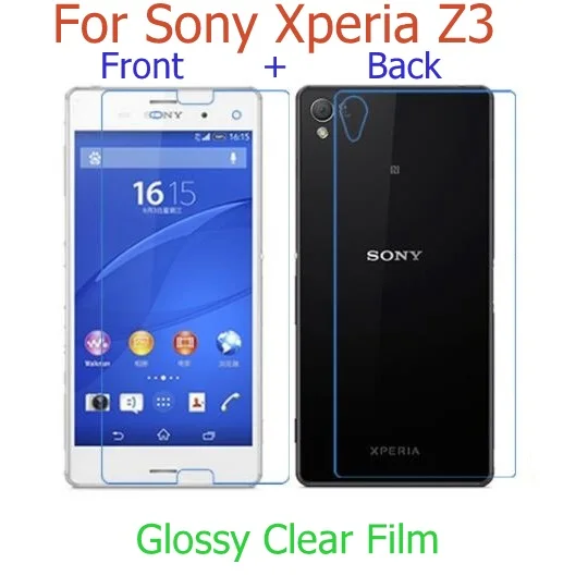 Передняя+ задняя) HD прозрачный глянцевый и матовая пленка для sony xperia Z L36H Z1 L39H Z2 Z3 Z4 Z5 Premium Ultra plus Защитная пленка для экрана - Цвет: For Sony Z3 HD