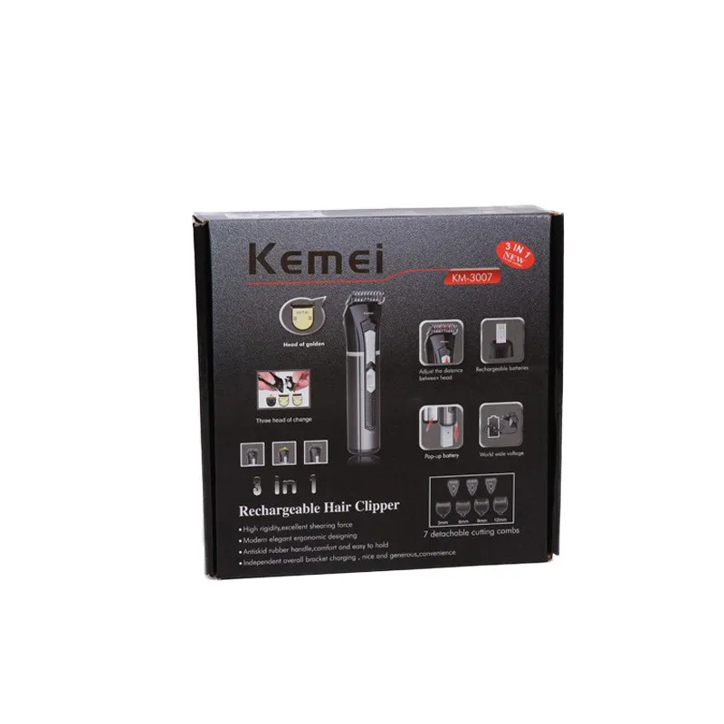 Kemei 3 в 1 машинка для стрижки волос перезаряжаемый триммер профессиональная перезаряжаемая детская персональная машинка электрическая Парикмахерская