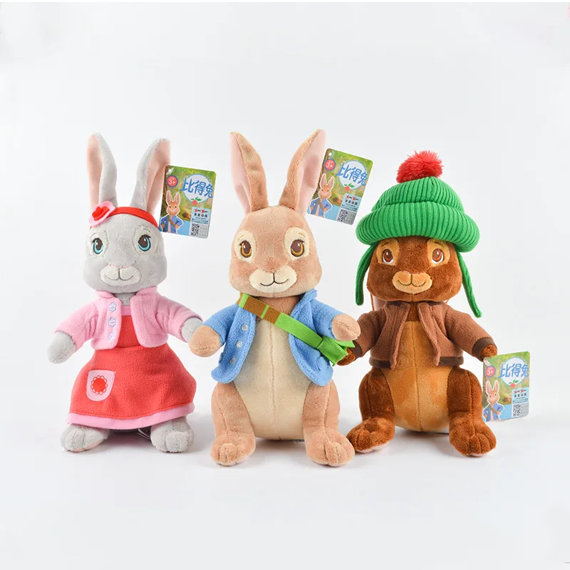 

30cm/46cm Animal Plush Rabbit Toy Cute Girl Stuffed Rabbit Animal Doll PP Cotton Filling Birthday Gift 3 Styles Avaliable