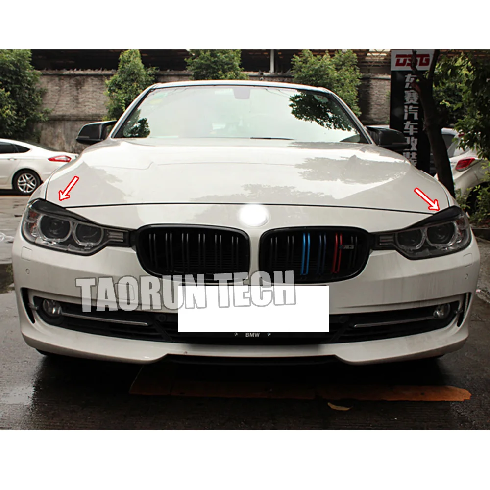 Наклейка на переднюю фару F30 из углеродного волокна для BMW 320i 328i 330i 335i 320d 325d 328d 330d