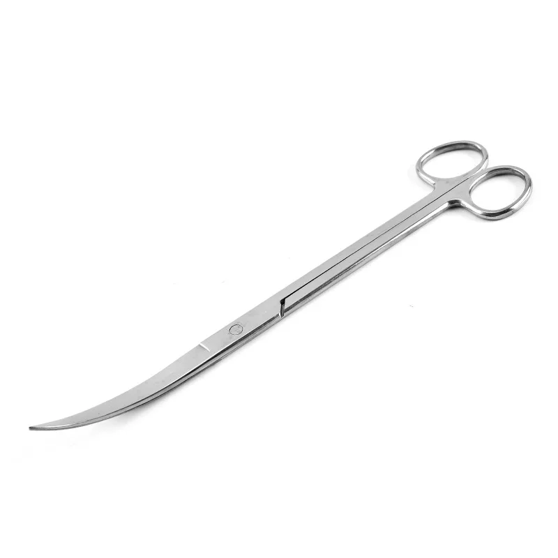 25cm Curved Профессиональный аквариум для аквариума инструменты для чистки растений щипцы ножницы длинные из нержавеющей стали прямые изогнутые ножницы - Цвет: 25cm Curved