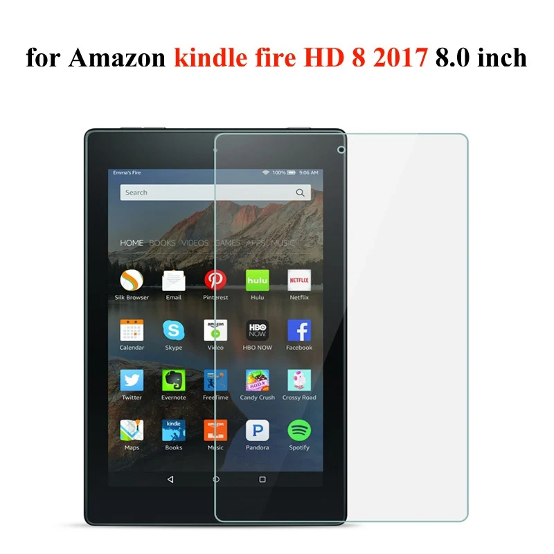 HD 8 2017 Прозрачное закаленное Стекло для Amazon Kindle Fire/Kindle Fire HD 10 Стекло для Kindle Fire HD6 HD8 HDX7 HD7 Экран защитная пленка - Цвет: HD 8 2017
