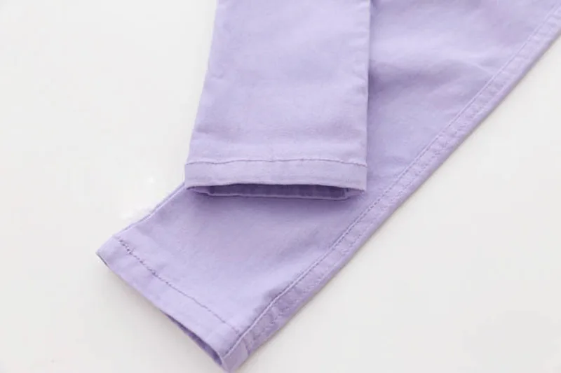 Calças para meninas crianças calças lápis primavera verão moda cores doces 8