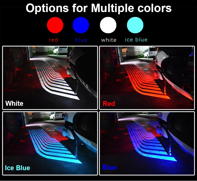 2 шт Крылья Ангела мотоцикла Добро пожаловать Свет теней проектор LED двери автомобиля Предупреждение свет лампы для Audi BMW Toyota