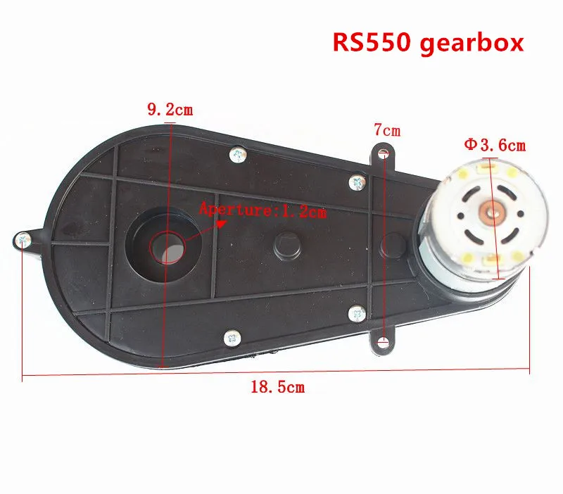 Caixa-de-velocidades-do-carro-el-trico-das-crian-as-com-550-DC-motor-caixa-de