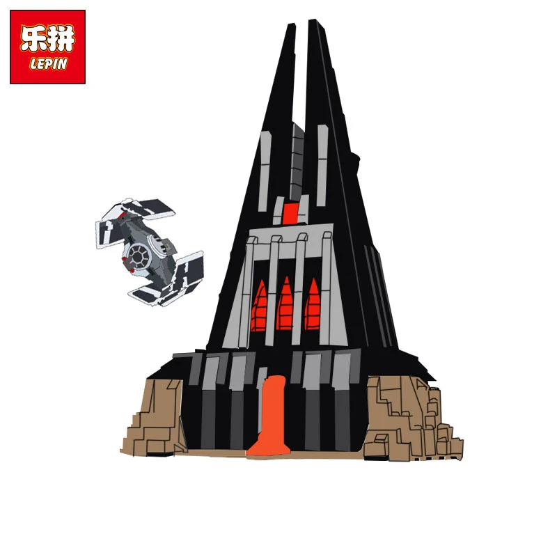

Lepin 05152 Sets 1187Pcs Star Wars Figures Darth Vader's Castle Model Building Kits Blocks Bricks Educational Kid Toy Gift 75251