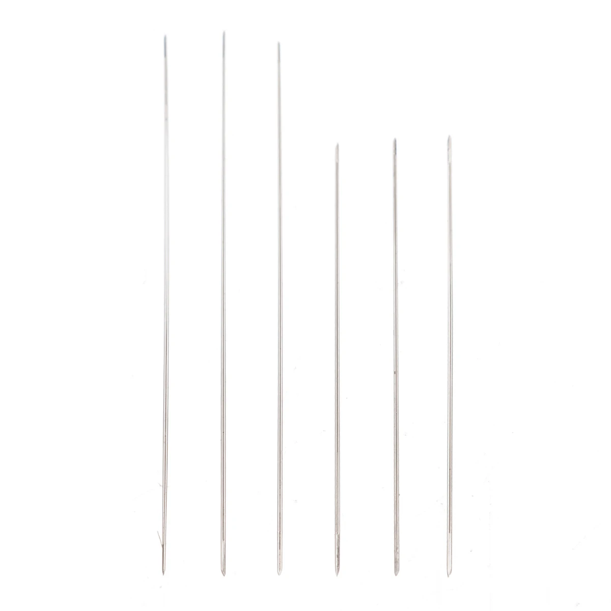 6pcs 55/75mm Big Eye Beading Needles Stainless Steel Needle Durable Beading Tools Kit for Jewellery Making