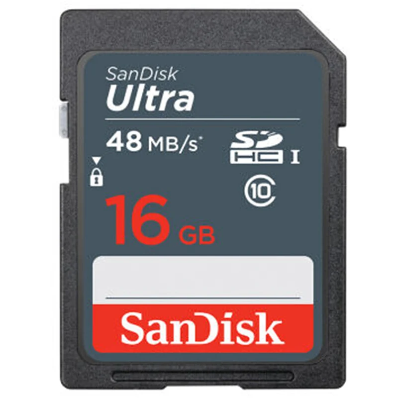 Дешевый SanDisk SD карта 16 ГБ 32 64 SDHC SDXC UHS I Full HD видео 1080 P Class 10 48 МБ с. с. Ультра SDUNB карты памяти для камера DLSR