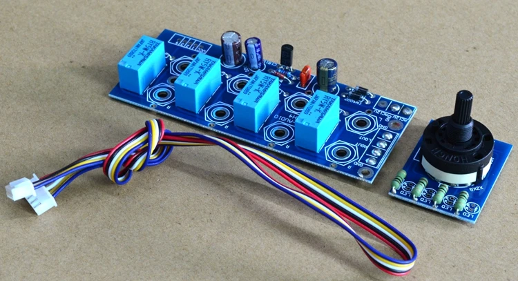 4 way audio input selection board is suitable for selecting various power amplifier boards