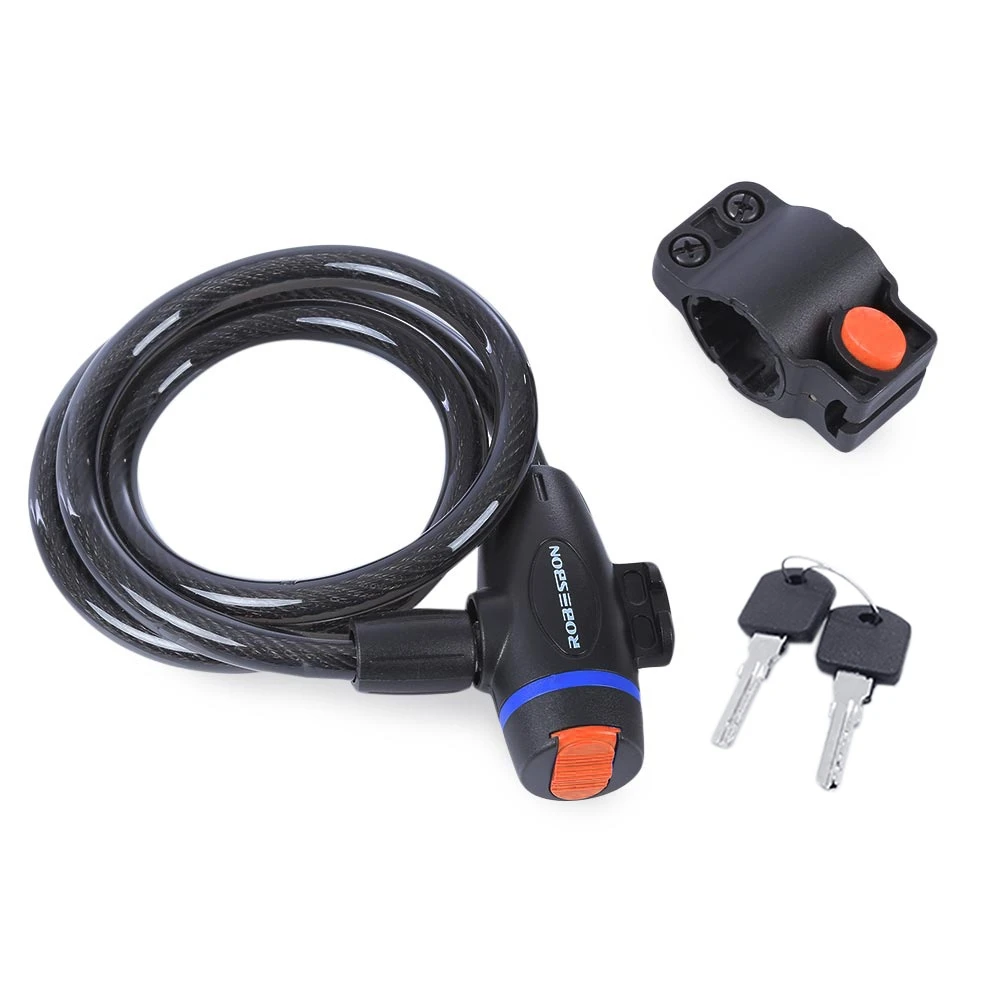 2018 Universal Bicycle Cycling MTB Mountain Bike Lock Anti theft Ring Wire Rope Lock high