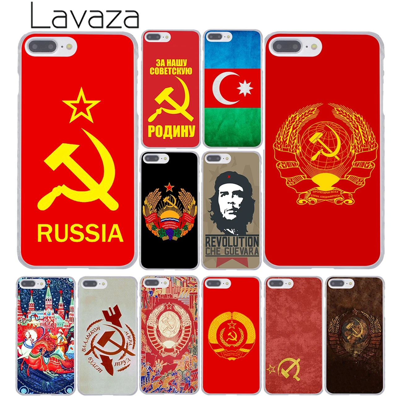 Жесткий чехол Lavaza для телефона с принтом Советского Союза гранж флага 8Plus iPhone XR X 11