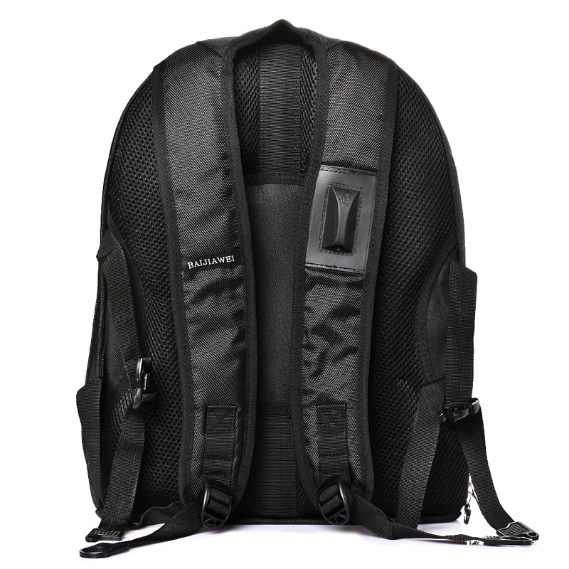 BAIJIAWEI мужской рюкзак для ноутбука Mochila Masculina 15 дюймов рюкзаки для багажа и мужские дорожные сумки Водонепроницаемая вместительная сумка